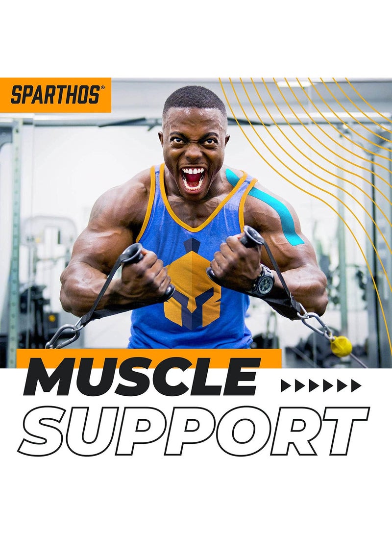 Sparthos Kinesiology Neuromuscular Bandage – 5 cm x 5 m – Physiotherapy Sports Tape for Muscle Injuries Joints Sports Protection (Beige) Kinesio - Image 3